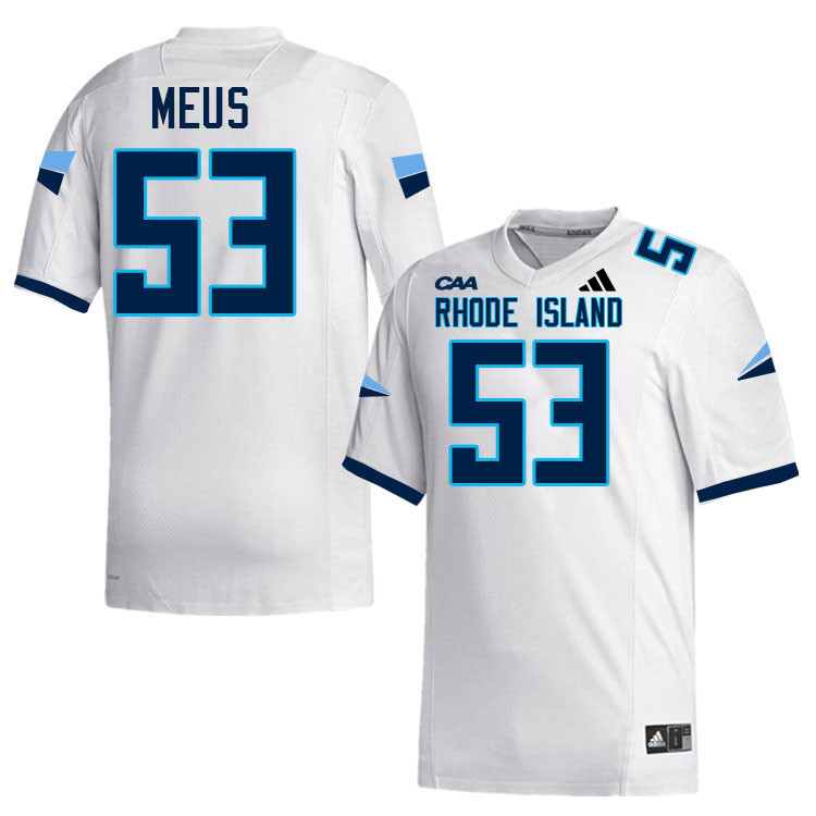 Rhode Island Rams #53 Moses Meus College Football Jerseys,Uniforms-White